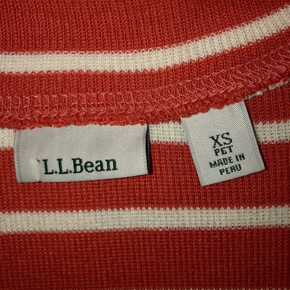 LL Bean cotton stripes quarter zip shirt s… - Picture 3 of 4